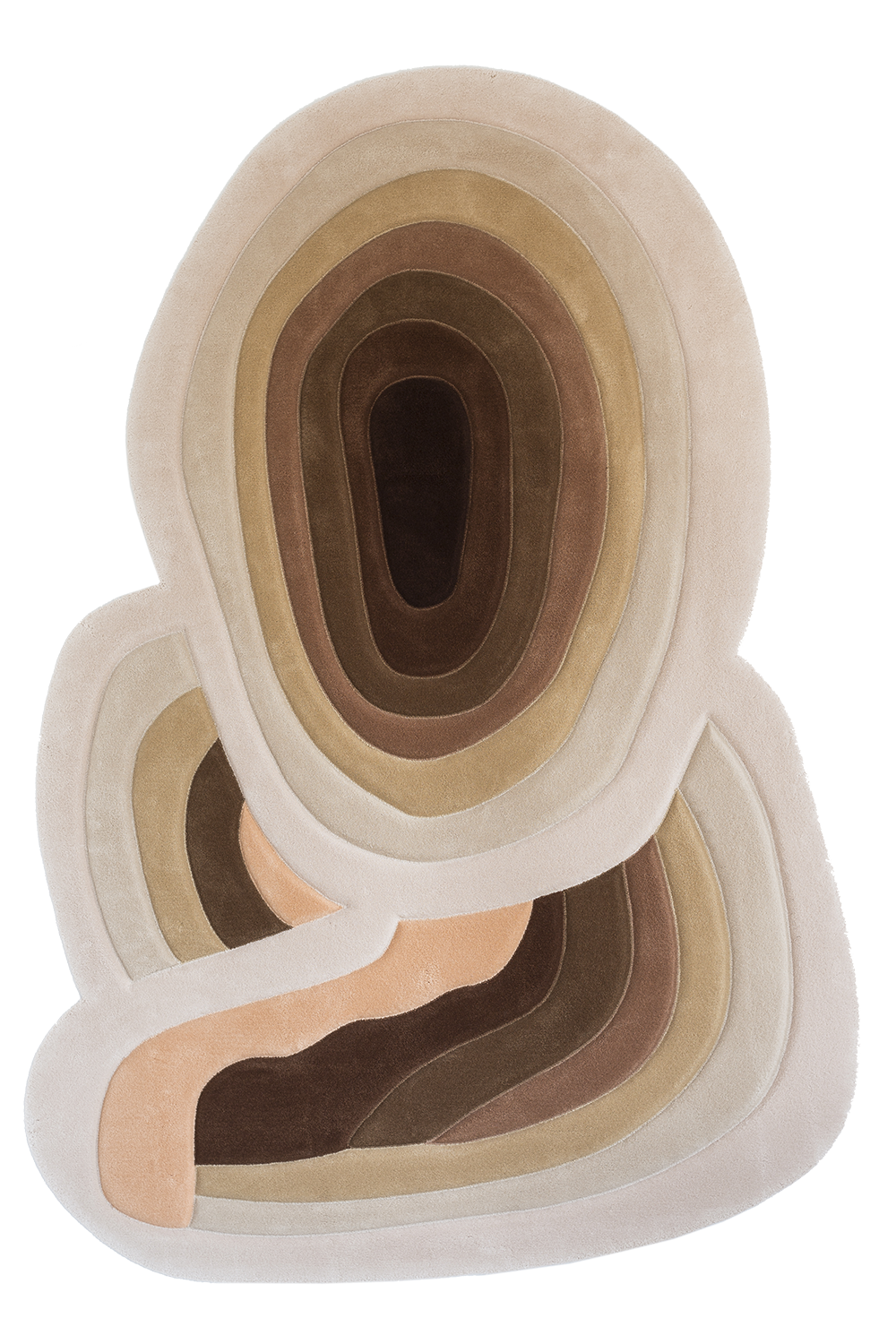Bomba Coco earth-tone tufted wool rug by Milla Novo, photo 1 of 6