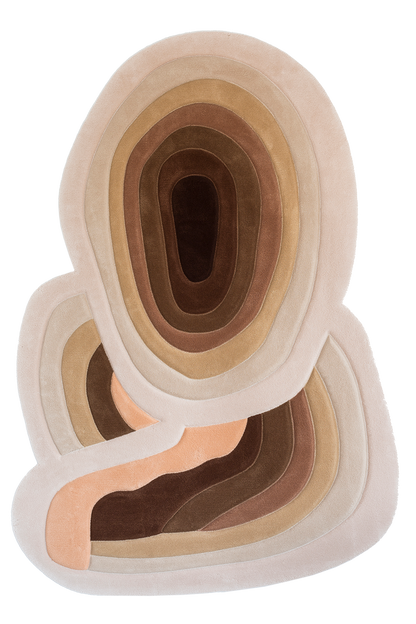 Bomba Coco earth-tone tufted wool rug by Milla Novo, photo 1 of 6