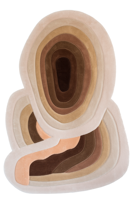 Bomba Coco earth-tone tufted wool rug by Milla Novo, photo 1 of 6