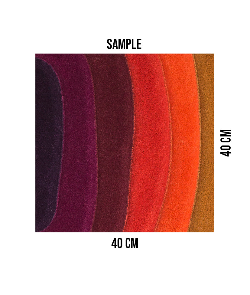 Bomba Original rug sample, 40 x 40 cm, by Milla Novo