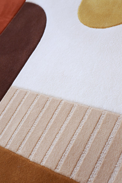 Solstice tufted wool and velvet rug by Milla Novo, 120 x 100 cm, photo 2 of 8