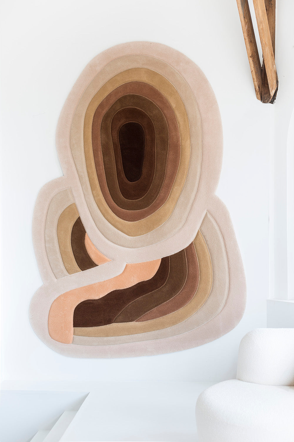 Bomba Coco earth-tone tufted wool rug by Milla Novo, photo 5 of 6