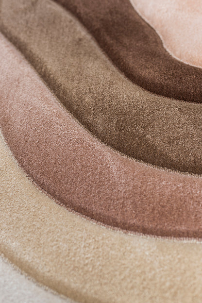 Bomba Coco earth-tone tufted wool rug by Milla Novo, photo 4 of 6
