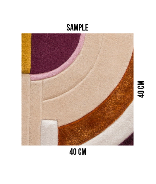 OBNi rug sample, 40 x 40 cm, by Milla Novo